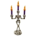 thumbnail image 2 of HANDIED Desktop dress up Halloween Skeleton Candelabra Decorations LED Light Up Candle Holder With Flashing Colored Theme For Home Tabletop, 2 of 6