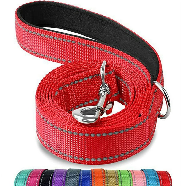 Laisse pour Chien en Nylon Réfléchissant à Rayures - Libération Rapide - Longueur 120-300 cm pour Tous les Chiens