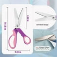 thumbnail image 2 of Tutuviw 9.13 Inch Pinking Shears for Fabric Cutting Decorative Edge Dressmaking Sewing Craft Scissors Professional Handheld Dressmaking for Chip Bags Crafting Wig Scissors, 2 of 7