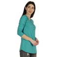 thumbnail image 2 of Inkmeso Tshirt With Buttons Jersey Tee Long Sleeve Top For Women, 2 of 8