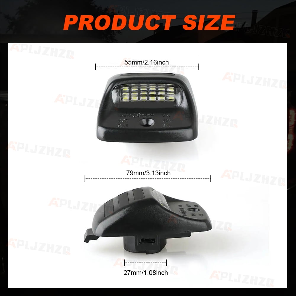 Compatible with Toyota Tacoma 2005-2015 LED License Plate Light Tag Lamp Assembly White Lamp
