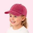 thumbnail image 4 of TOPTIE Kids Baseball Cap Washed Cotton Low Profile Sun Hat 2-7 Years Old-Black, 4 of 6
