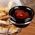 thumbnail image 4 of TrueCraftware - Set of 12- Plastic 2-1/2 oz. Smooth Ramekin Black Color- Individual Condiments Ramekins Portion Dipping Sauce, 4 of 6