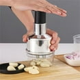 thumbnail image 3 of MesaSe Manual Garlic Crusher and Food Chopper  Portable  Mini  Non-Electric  Stainless Steel  Handheld  Vegetable and Onion Chopper  Garlic Grinder  Garlic Masher  for RV Kitchen  Camping, 3 of 6