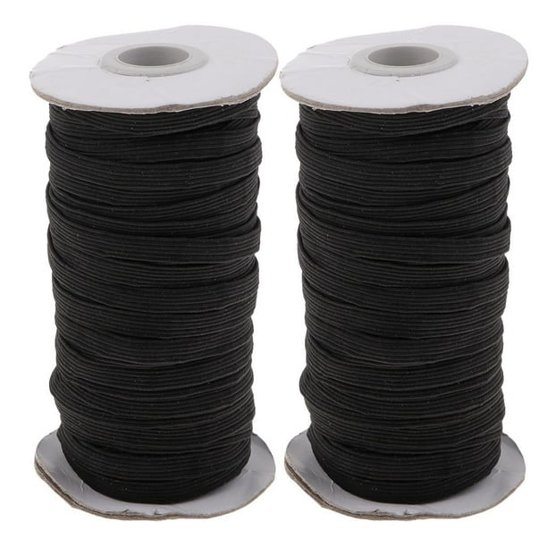 1 Roll of Rubber Bands Clothes Stretch Elastic Band Sewing Band Elastic Cord for DIY, Black