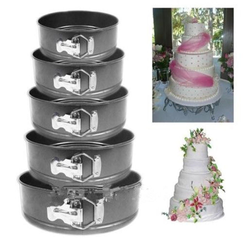 New 1 Round Non Stick Tins Bakeware Springform Tray Pan Birthday Baking Cake Set