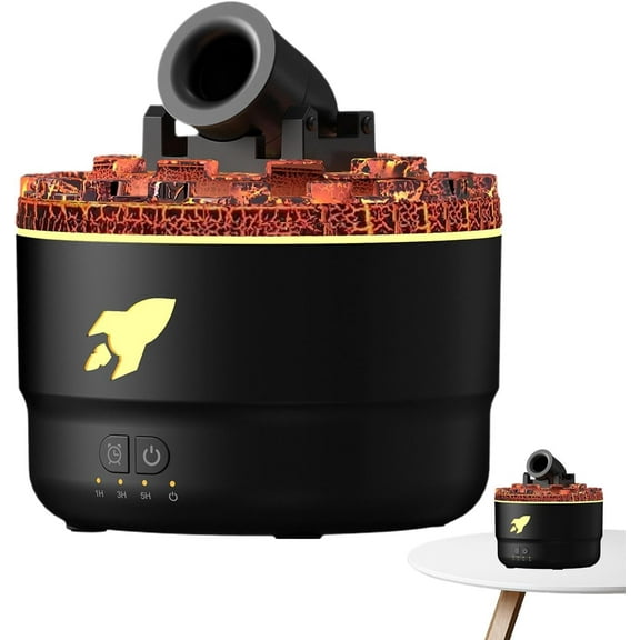 Bombard Me 7-Color Volcanic Aroma Diffuser & Humidifier with Timer Essential Oil Air Freshener for Home, Office, Bedroom Quiet Ultrasonic Mist, Mood Lighting, Auto Shut-Off