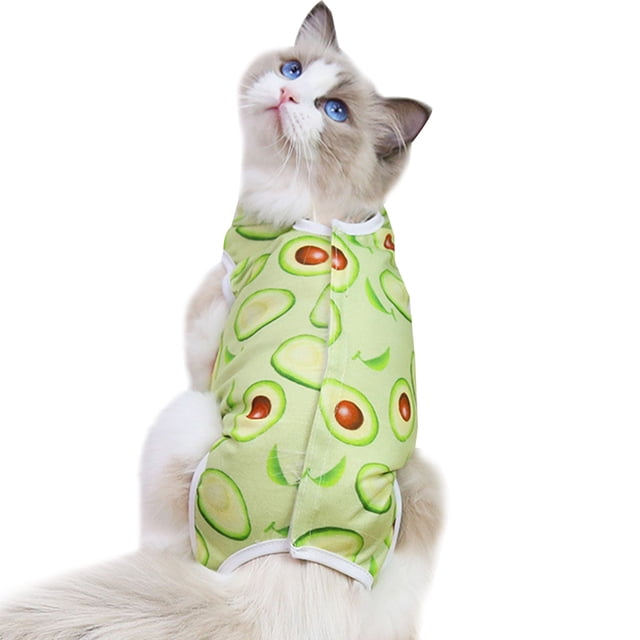 Traje de recuperación de cirugía de gato para heridas abdominales quirúrgicas, ropa interior para mascotas para gatos después de la cirugía, traje de pijama