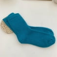 thumbnail image 1 of Calcetines de lana de conejo para mujer, gruesos, cálidos, de invierno, de color sólido, combinables, de media caña, apilados, para mujer, 1 of 6