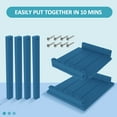 thumbnail image 4 of Nalone 2-Layer Outdoor Side Table, HDPE Weather-Resistant Adirondack Outdoor Coffee Table for Living Room Bedroom, Outdoor Side Table, Patio End Table Outside, Navy Blue, 4 of 7