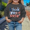 thumbnail image 2 of Boy Valentines Day Outfit Crew Neck Sweatshirt Lover Themed Letter Print Long Sleeve Pullover Kids Clothes Boys for Toddler 2-3 Years, 2 of 4