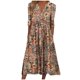 thumbnail image 1 of Vestido estampado de botones de bolsillo de manga corta con cuello en V casual de moda de verano para mujer Fridja bnh4645, 1 of 8