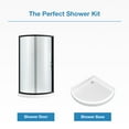 thumbnail image 3 of Ove Decors Breeze 34 in x 34 in x 77 in H Curved Corner Shower with Frosted Glass & Shower Base and Matte Black Hardware, 3 of 15