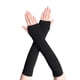 thumbnail image 5 of Advancent 1 par de guantes largos sin dedos, cómodo tejido artesanal, Otoño Invierno, niñas, cubiertas de brazo, cubierta de mano para al aire Negro 2piezas Advancent CBP207932, 5 of 6