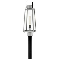 Lark 82001 Hugh 1 Light 22" Tall Post Light - Antique Brushed Aluminum