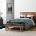 thumbnail image 1 of SIMPLIHOME Milltown 44 inch Wide Rectangle Large Ottoman Bench Distressed Dark Brown Footrest Stool, Faux Leather for Living Room, Bedroom, Contemporary Modern, 1 of 5