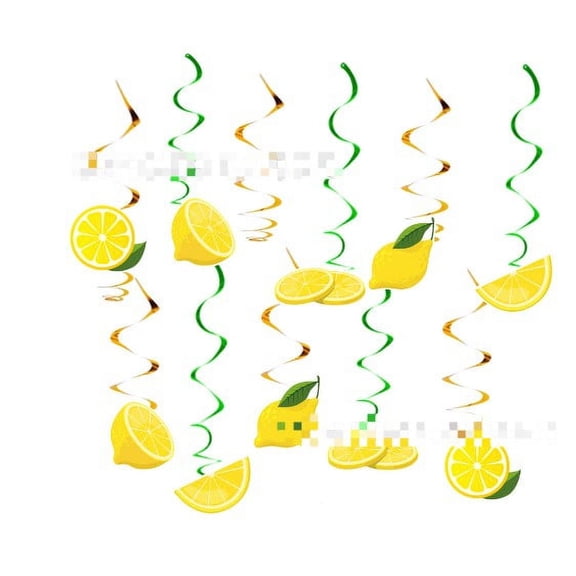 10 Sets  Decorations Lemon Hanging Swirl Decorations Ceiling Swirl