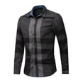 thumbnail image 3 of Fredd Marshall Men's 100% Cotton Long Sleeve Plaid Button-Down Shirt, 3 of 8