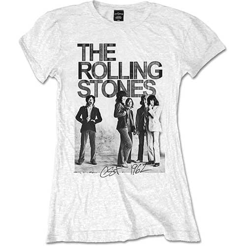 Rolling Stones T Shirt Est 1962 Group Photo Official Womens New Skinny Fit