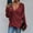 Red, variant on AOOCHASLIY Sweaters Fall Clothes Fashion Women Solid Color Long Sleeve Pullove V-Neck Shirt Sweater Tops