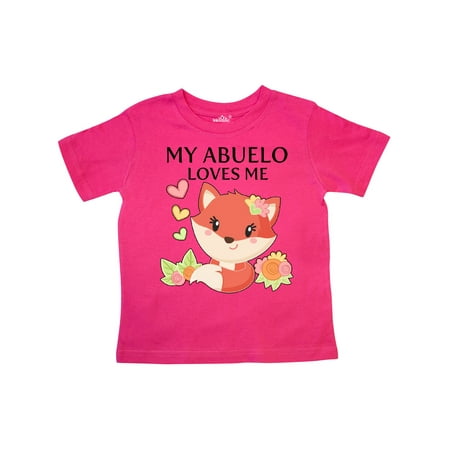 

Inktastic My Abuelo Loves Me- little fox Gift Toddler Boy or Toddler Girl T-Shirt