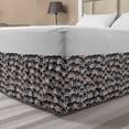 thumbnail image 1 of Graduation Bed Skirt, Young Collage Students Caps and Degrees in Hands University Cartoon, Elastic Bedskirt Dust Ruffle Wrap Around for Bedding Decor, 4 Sizes, Night Blue Multicolor, by Ambesonne, 1 of 2