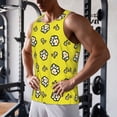 thumbnail image 5 of KLL White Popcorn Print Men's Muscle Gym Workout Stringer Tank Tops Bodybuilding Fitness T-Shirts Tank Tops Men-3X-Large, 5 of 7