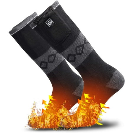 

SNOW DEER Heated Socks for Women Men Foot Warmers Electric Rechargable Battery Heating Socks Winter Cold Feet Hunting Ski Camping Hiking Riding Motorcycle Snowboating Thermal Warm Socks