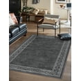 thumbnail image 3 of RUG ROBOT Modern Bordered Machine Washable Rug, Ultra-Thin Soft 3x5 Rugs for Bedroom Entryway Living Room, Non-Slip Stain Resistant Small Carpet for Laundry Entry（3'x 5',Black), 3 of 6