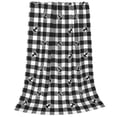 thumbnail image 2 of Honeii Black Tartan Plaid Print Fleece Blanket - Throw Blanket for Bed, Sofa, Couch, Camping, and Travel , Microplush Ultra Soft Warm Blanket-60"x50", 2 of 7