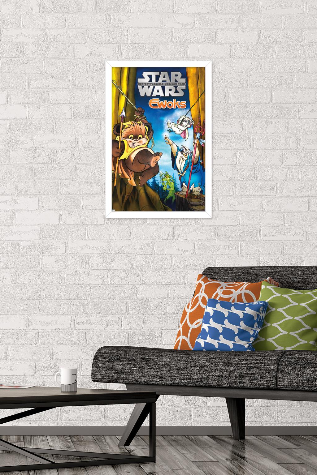 Star Wars: Ewoks - Key Art Wall Poster, 14.725" x 22.375", Framed