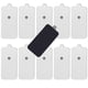 thumbnail image 1 of LiteTour - Paquete de 10 electrodos TENS grandes (conectores a presión de 3,5 mm), alta conductividad, reutilizables, para masajeador TENS y estimulación muscular, 1 of 5