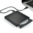 thumbnail image 1 of Slim Portable USB 2.0 External CD-RW DVD Burner Writer, Black, 1 of 8
