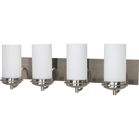 71 Gilded Iron Finish - Bathroom Vanity 4 Light With Brushed Nickel Finish Iron Medium Base 30 inch 400 Watts