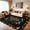 Black, variant on Pentantan 5'x7' Floral Area Rugs, Machine Washable Rug for Living Room- Soft Indoor Carpet, Low Pile for Bedroom, Dining Room, Playroom, Office