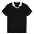thumbnail image 2 of Hiijoy Little Boys Short Sleeve Polo Shirt Casual Summer Breathable Shirt, Sizes 5-6, 2 of 4