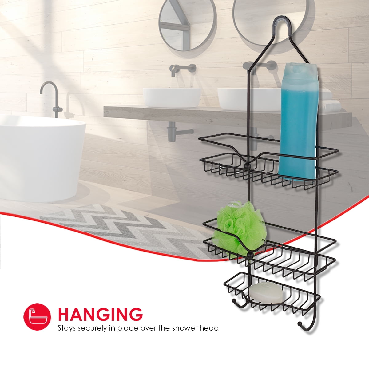 Home Basics Bronze Shower Caddy