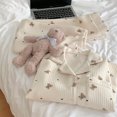 thumbnail image 3 of Conjunto de pijama de algodón grueso y cálido para mujer, clásico, con dibujos de osos, para otoño e invierno, 3 of 6