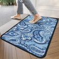 thumbnail image 4 of Blue Paisley Pattern Door Rugs,Washable Non Slip Door Mats Indoor,Decorative Door Mats,Entry Mat Indoor for Entrance,Bedroom,Kitchen,Bathroom,30"x17", 4 of 6