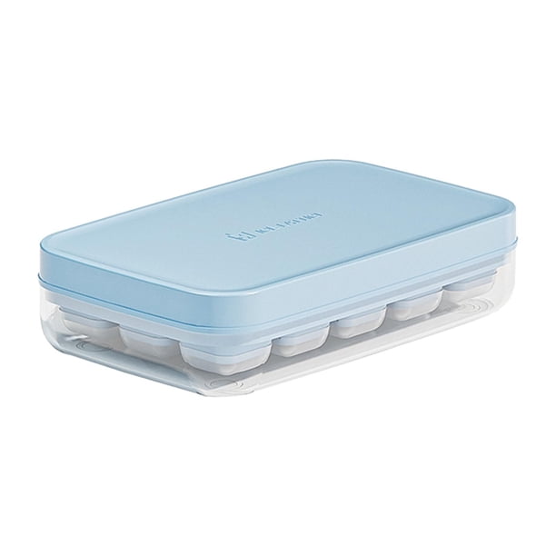 Máquinas para hacer bolas de hielo, congeladores, bandejas de hielo, máquinas de hielo portátiles, flexibles y multiusos. 15 Rejillas Azul