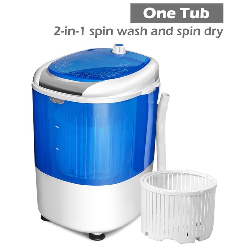 Pemberly Row 5.5lbs Portable Mini Washing Machine Laundry Spin Dryer Blue