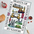 thumbnail image 5 of London Souvenir Printed Tea Towel - Sights of London, 5 of 6