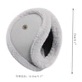 thumbnail image 2 of Otqutp Men's Lightweight Earmuffs Winter Warm Earmuffs Soft and Warm Knitted Plush Earmuffs Cold Earmuffs for Men Women Outdoor Activities(Black,One Size), 2 of 3