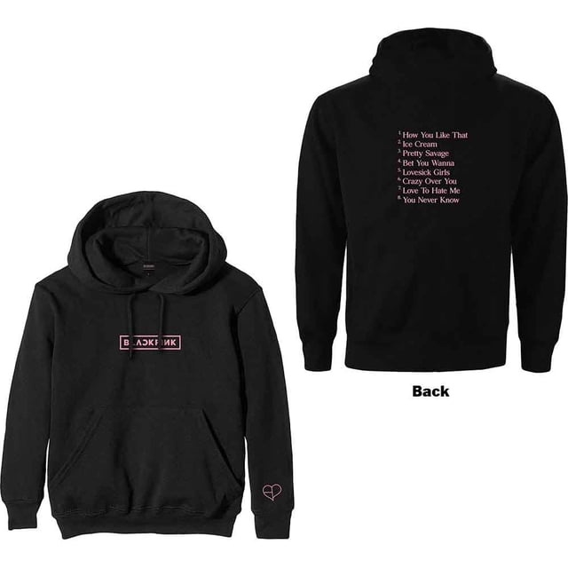BlackPink Unisex Pullover Hoodie Sweatshirt The Album Tracklist (Back Print)