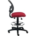thumbnail image 2 of Armless Mesh Drafting Stool, Fabric, Red, Mid Back, 2 of 6