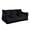 Black, variant on MIERES Large Double-Seater Furry Lazy Sofa, 2-Person Enveloping Padded Bean Bag Couch, Cozy Fluffy Leisure Sofa for Home Use