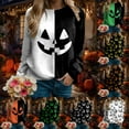 thumbnail image 6 of Women's Halloween Graphic Button-Down Shirt - Skeleton Pumpkin Print Long Sleeve Hawaiian Shirt (S-XXL), 6 of 6