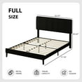 thumbnail image 6 of 4 EVER WINNER Full Size Upholstered Platform Bed Frame with Headboard, Black Full Bed Frame, No Box Spring Needed, Black, 6 of 7