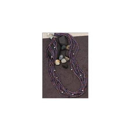Silver Moon N49838 Sterling Silver 10 Seed Strand Necklace - Amethyst and Purple