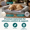thumbnail image 5 of FurHaven Pet Products Faux Fur & Velvet Orthopedic Sofa Pet Bed for Dogs & Cats - Smoke Gray, Jumbo Plus, 5 of 9